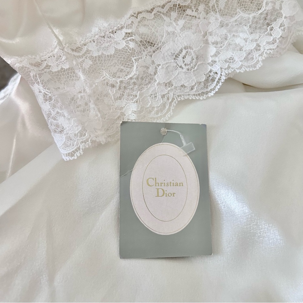 Vintage 80's NWT with defects Christian Dior Vintage Nightgown with Lace Details - Picture 11 of 11